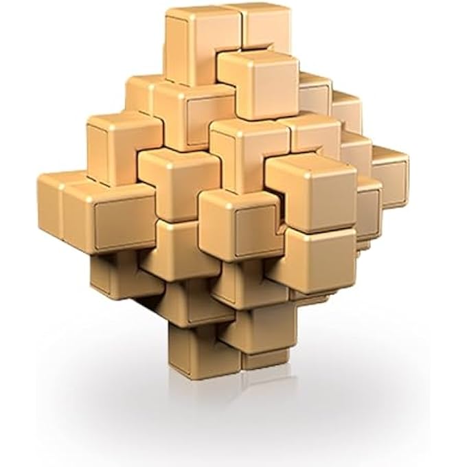 KONGMING 3D BRAIN TEASER PUZZLE - 24 LOCK DISENTANGLEMENT GAME, ECO-FRIENDLY EDUCATIONAL TOY FOR LOGIC SKILLS, DURABLE HANDHELD FUN - Image 1